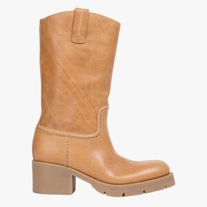 Chloe Neva Camel Leather Campus Boots 37=7
